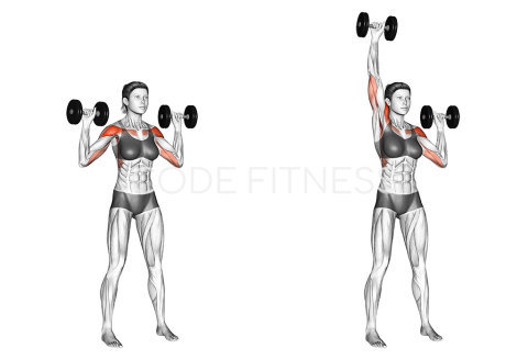 Alternating One-Arm Dumbbell Press