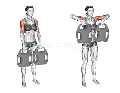 Bottle Weighted Upright Row