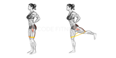 Resistance Band Standing Balance Glute Kickback