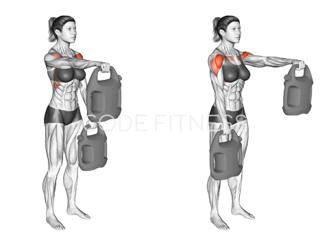 Bottle Weighted Alternate Front Raise